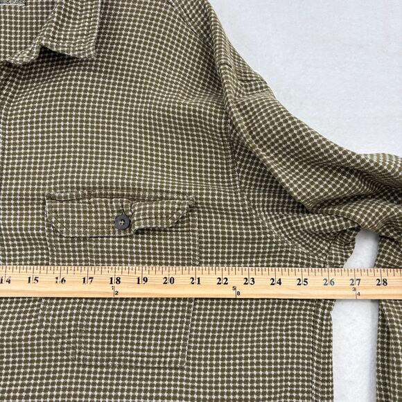 Royal Robbins Shirt Size XXL Olive Green Textured Button Down Cotton Long Sleeve - Picture 9 of 11